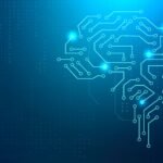 AI technology brain background digital transformation concept